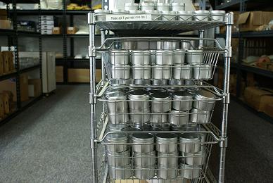 Candle making tins