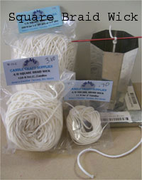 Square Braid Wick Size Chart